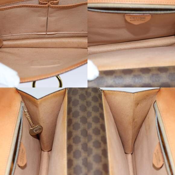 CELINE Macadam Canvas Hand Bag Pvc Brown - Picture 12 of 13